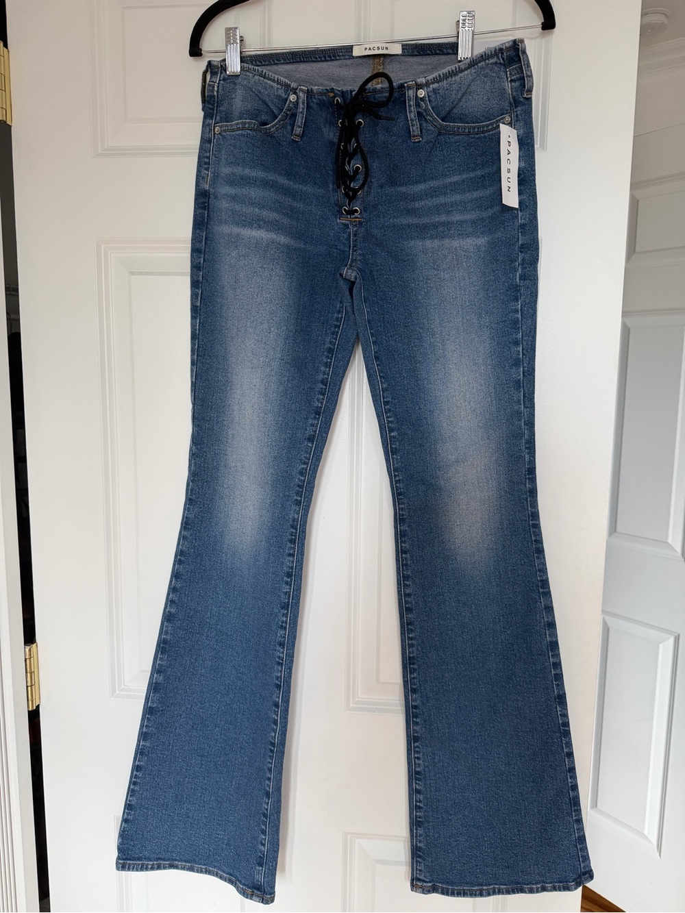 PacSun 90’s Blue Lace-Up Flare Jeans